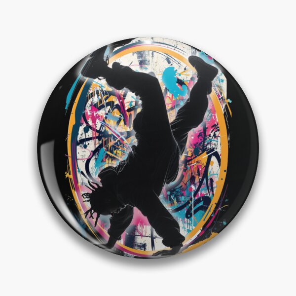 Item preview, Breakdancer on Graffiti Oval Background Design 8 of 12 designed and sold by Jenson Major.