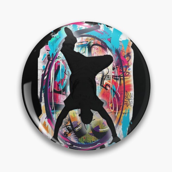 Item preview, Breakdancer on Graffiti Oval Background Design 9 of 12 designed and sold by Jenson Major.