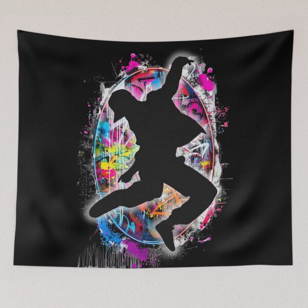 Item preview, Breakdancer on Graffiti Oval Background Design 10 of 12 designed and sold by Jenson Major.