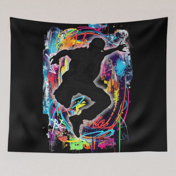 Item preview, Breakdancer on Graffiti Oval Background Design 11 of 12 designed and sold by Jenson Major.