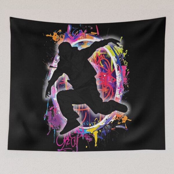 Item preview, Breakdancer on Graffiti Oval Background Design 12 of 12 designed and sold by Jenson Major.
