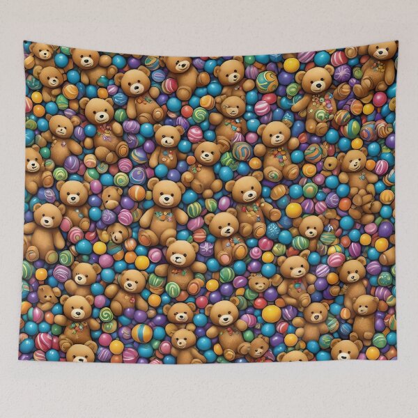Item preview, Colorful and Cheerful Teddy Bear Pattern  designed and sold by Giftables.