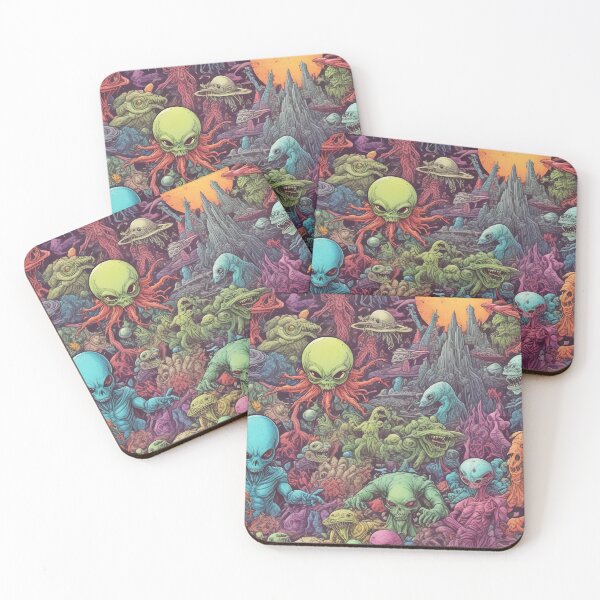 Item preview, Alien world rock and metal concert design print designed and sold by Anshu3813.