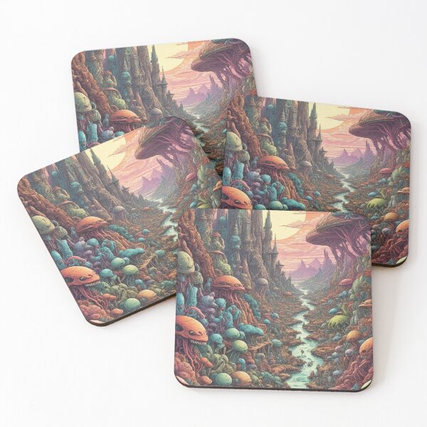 Item preview, Alien world rock and metal concert design print designed and sold by Anshu3813.