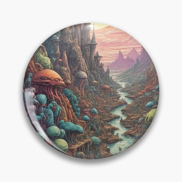 Item preview, Alien world rock and metal concert design print designed and sold by Anshu3813.