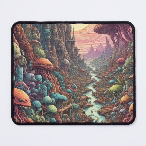 Item preview, Alien world rock and metal concert design print designed and sold by Anshu3813.