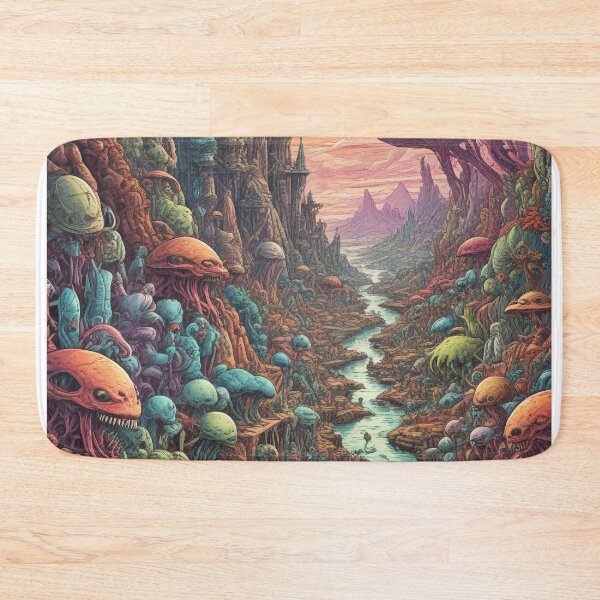 Item preview, Alien world rock and metal concert design print designed and sold by Anshu3813.