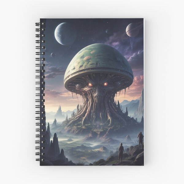 Item preview, Alien world rock and metal concert design print designed and sold by Anshu3813.