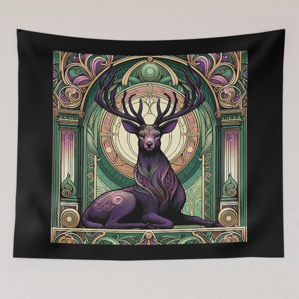 Item preview,  Animal in Green Purple Golden and Ornaments _design 04 designed and sold by PictaNova.