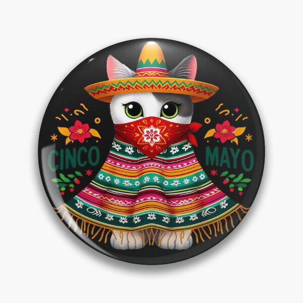 Item preview, Funny Mexican Cat Poncho, Cinco De Mayo Party 2024 designed and sold by ArtByKatti.