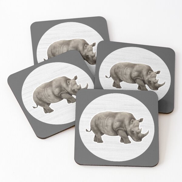 Item preview, Rhinoceros watercolor Drawing designed and sold by LivingColorful.