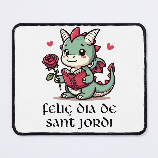 Item preview, Cute Dragon With Rose And Book Sant Jordi designed and sold by soapblossom.
