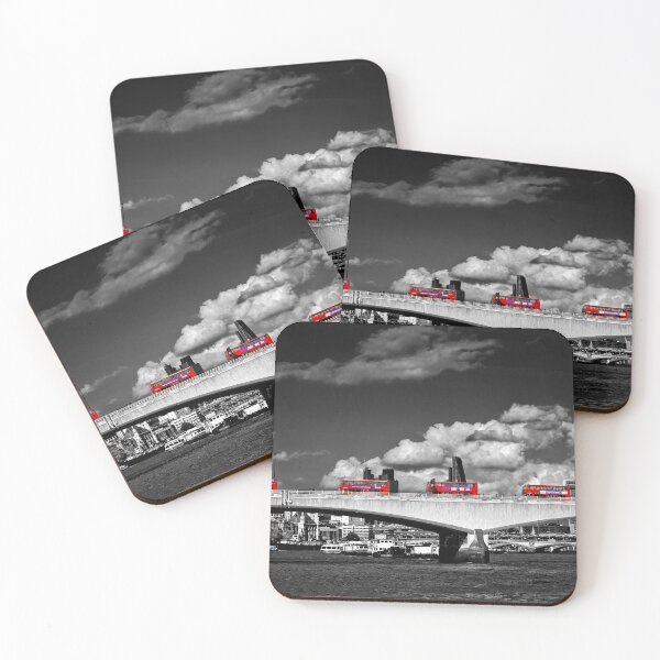 Item preview, Red London Buses Waterloo Bridge England designed and sold by AndyEvansPhotos.