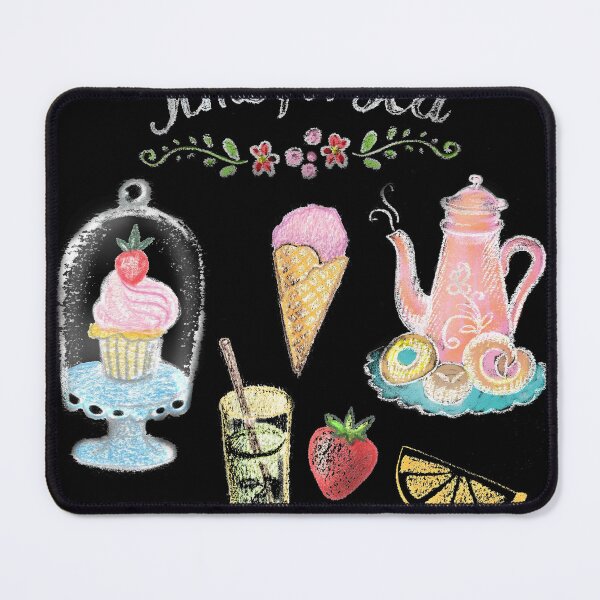 Item preview,  food on a black background, like drawn with chalk designed and sold by sonaadalian.
