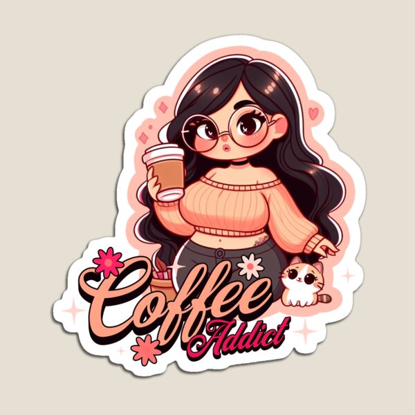 Item preview, Cute n' Curvy Coffee Addict  designed and sold by JMKarts.