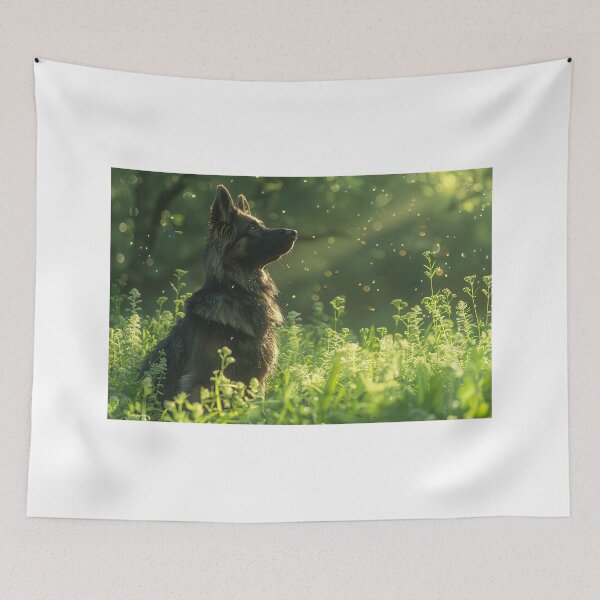 Item preview, Mystical Pup's Adventure in the Emerald Grove at Twilight designed and sold by Shirtastically.