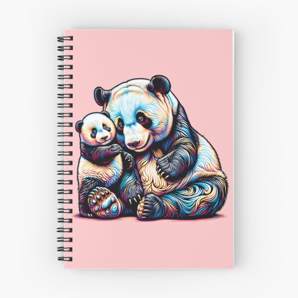Item preview, Psychedelic Mama and Baby Panda Bear designed and sold by AnalajiaDesigns.