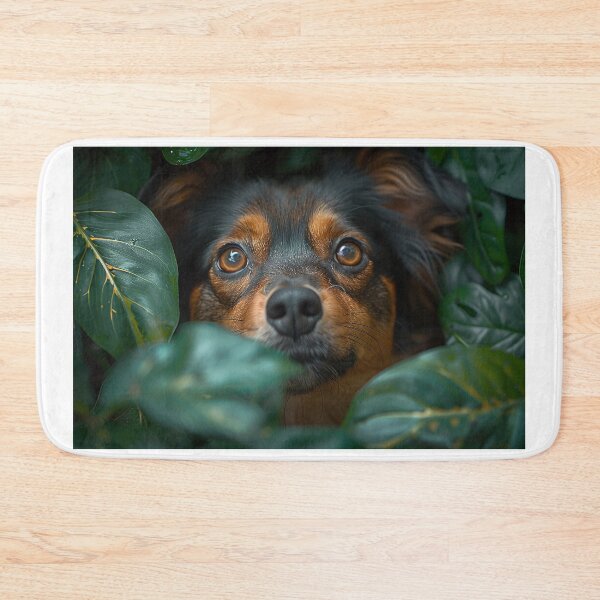 Item preview, Dog at Emerald Tree with Comic Leaves designed and sold by Shirtastically.