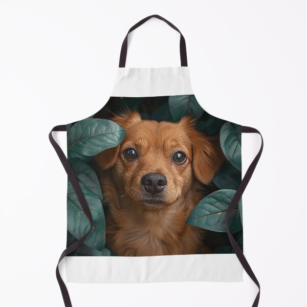 Item preview, Friendly Dog Near Emerald Tree with Dark Comic Leaves designed and sold by Shirtastically.