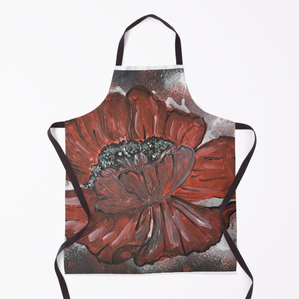 Item preview, Red Poppy Abstract with Silver designed and sold by artisttype.