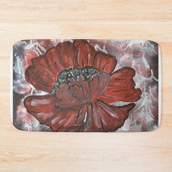 Item preview, Red Poppy Abstract with Silver designed and sold by artisttype.