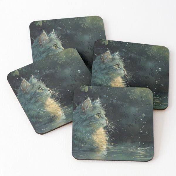 Item preview, Adorable Watercolor Cat by the Emerald Pond designed and sold by Shirtastically.