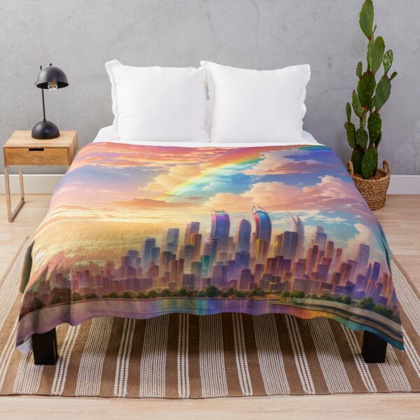 Item preview, Vibrant Rainbow Cityscape: Symbolizing Unity & Diversity designed and sold by LaLi-Designs.