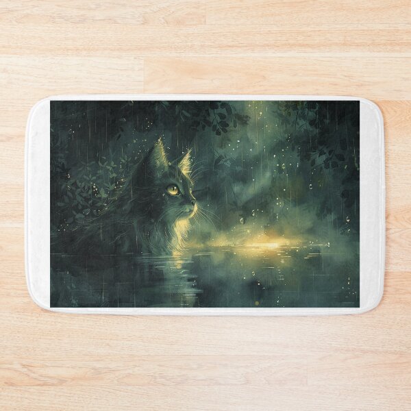 Item preview, Green Cat by the Calm Pond designed and sold by Shirtastically.