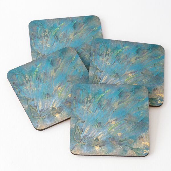 Item preview, Abstract Wind Blown Aqua Floral designed and sold by artisttype.