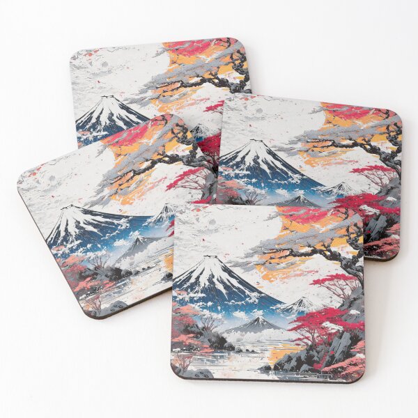 Item preview, Ukiyo-e Inspired Landscape, Ancient Japanese Art/8 designed and sold by Synthwave Poem.