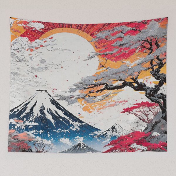 Item preview, Ukiyo-e Inspired Landscape, Ancient Japanese Art/8 designed and sold by Synthwave Poem.