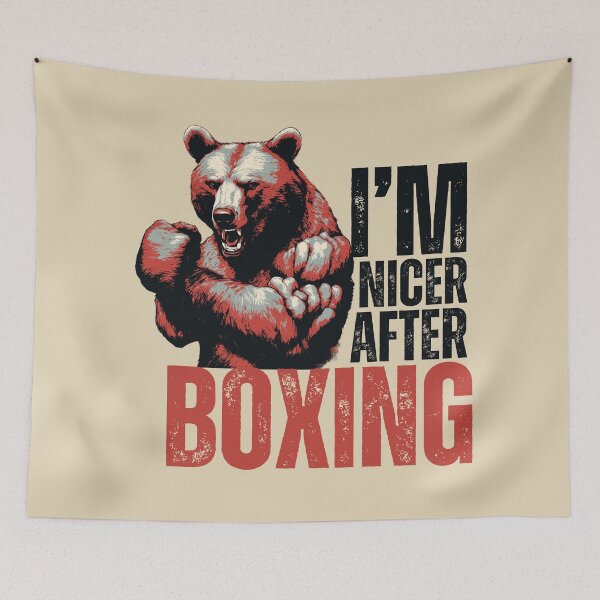 Item preview, I'm Nicer After Boxing Fearless Boxing Bear designed and sold by TrueArtsStore.