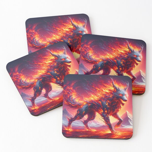 Item preview, Lava Fire Wolf, Ai Generated Art  designed and sold by ACC .