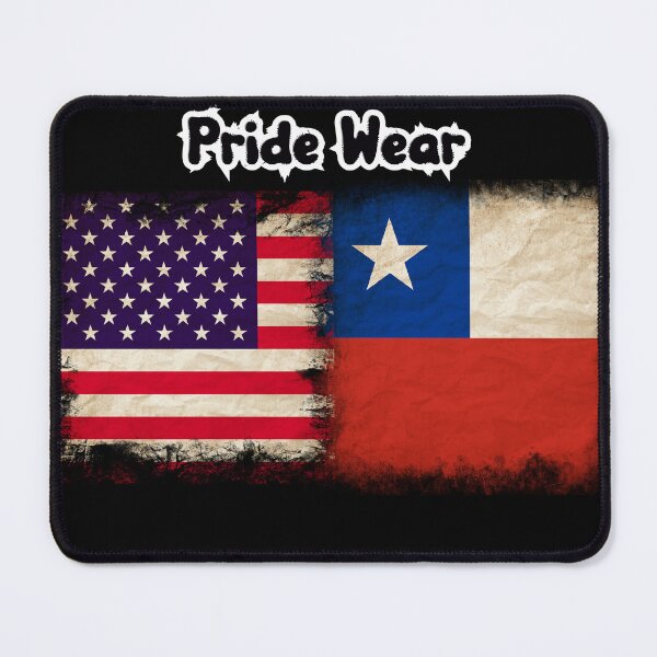 Item preview, US Flag and Chilean Flag Pride Wear Design designed and sold by LovelyHappyGift.