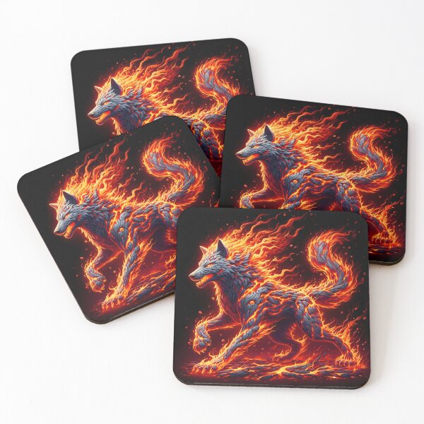 Item preview, Lava Fire Wolf, Ai Generated Art  designed and sold by ACC .