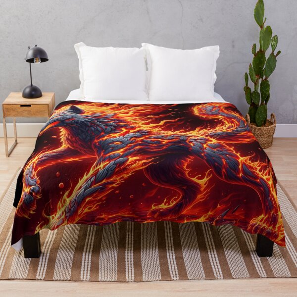 Item preview, Lava Fire Wolf, Ai Generated Art  designed and sold by ACC .