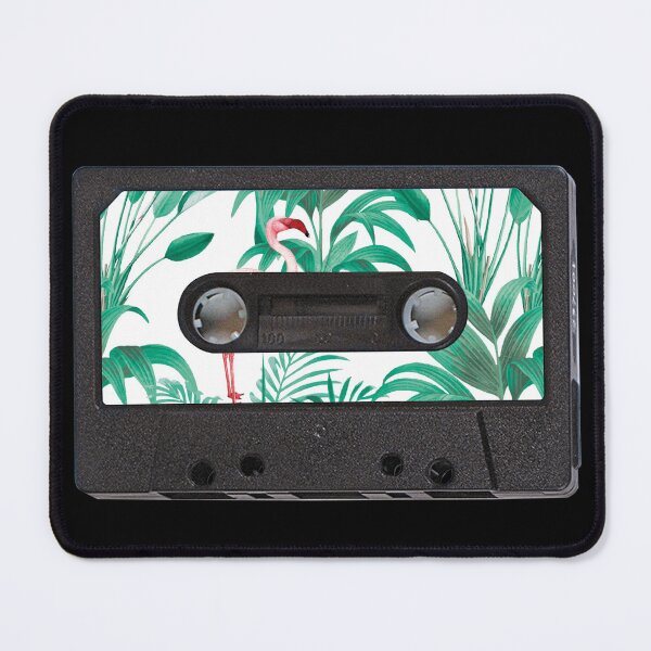 Item preview, Vintage Flamingo Tropical Pattern Cassette Tape designed and sold by cocoplante.