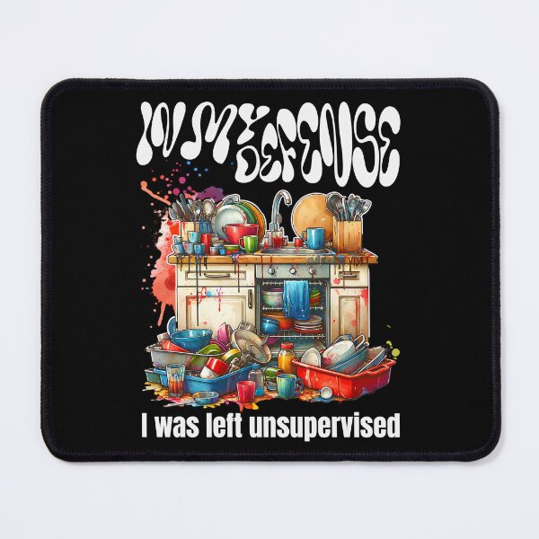 Item preview, In my defense I was left unsupervised - watercolor kitchen mess designed and sold by JoksterHaven.