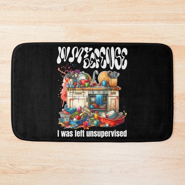 Item preview, In my defense I was left unsupervised - watercolor kitchen mess designed and sold by JoksterHaven.