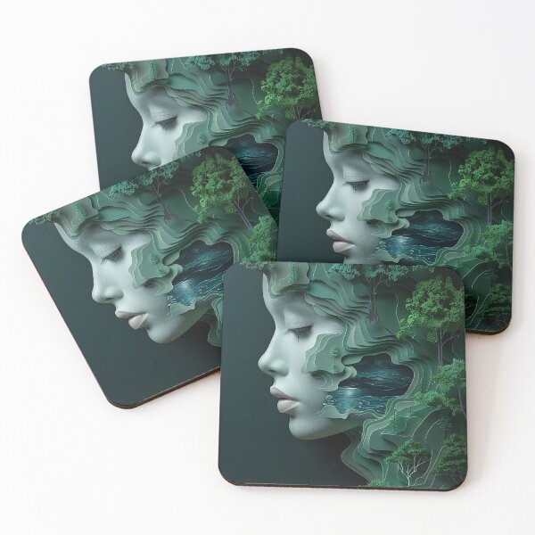 Item preview, Green Goddess Layered Papercut designed and sold by OccultDreams.