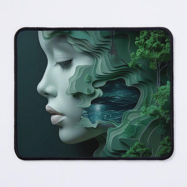 Item preview, Green Goddess Layered Papercut designed and sold by OccultDreams.
