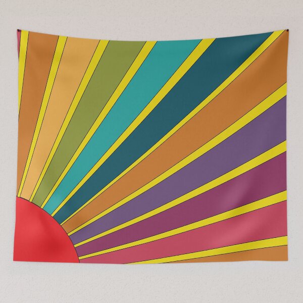 Item preview, Colorful sunset lines art. designed and sold by Riva Begum.