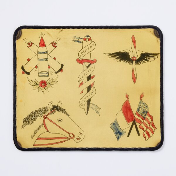 Item preview, Americana Tattoo, American Folk Art Print designed and sold by CulturalCurios.