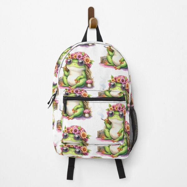 Item preview, Funky Frogs Hopping Into Zen! Cute Watercolor Hippie Frog designed and sold by dcohea.
