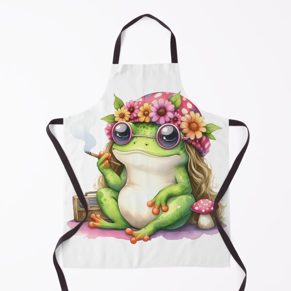 Item preview, Funky Frogs Hopping Into Zen! Cute Watercolor Hippie Frog designed and sold by dcohea.