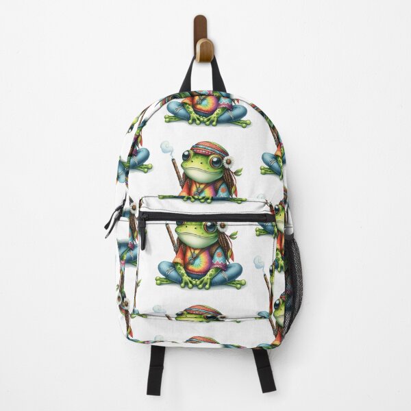 Item preview, Funky Frogs Hopping Into Zen! Cute Watercolor Hippie Frog designed and sold by dcohea.