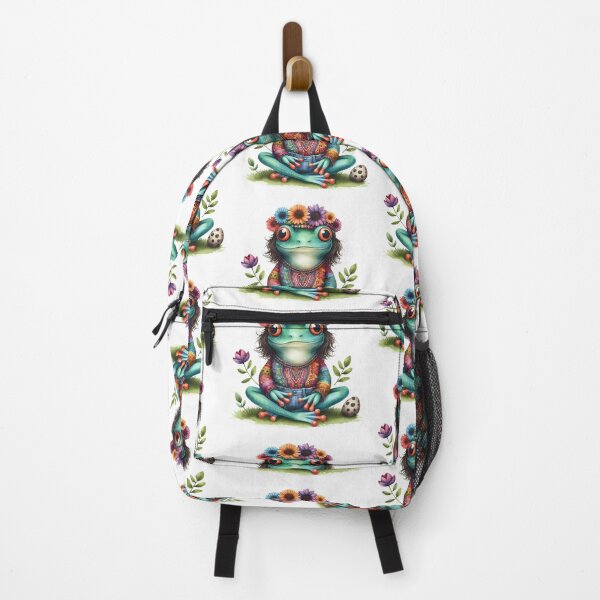 Item preview, Funky Frogs Hopping Into Zen! Cute Watercolor Hippie Frog designed and sold by dcohea.