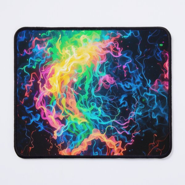 Item preview, Spectral Flames The Cosmic Dance of Chromatic Fire designed and sold by ArtComixHaven.