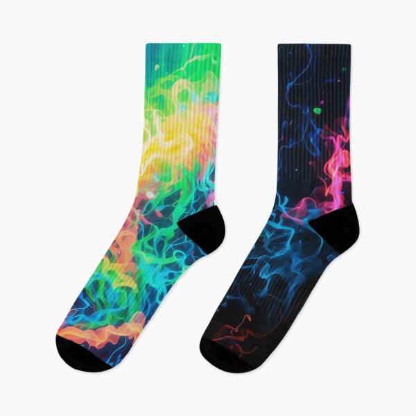Item preview, Spectral Flames The Cosmic Dance of Chromatic Fire designed and sold by ArtComixHaven.