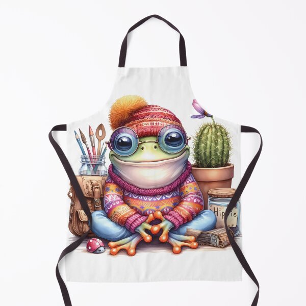 Item preview, Funky Frogs Hopping Into Zen! Cute Watercolor Hippie Frog designed and sold by dcohea.